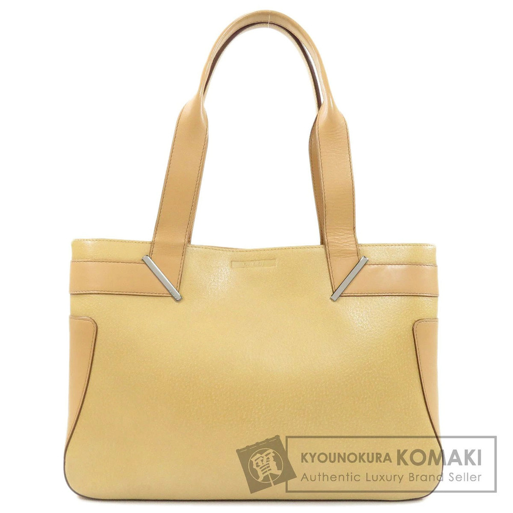 Gucci leather tote bag tan leather